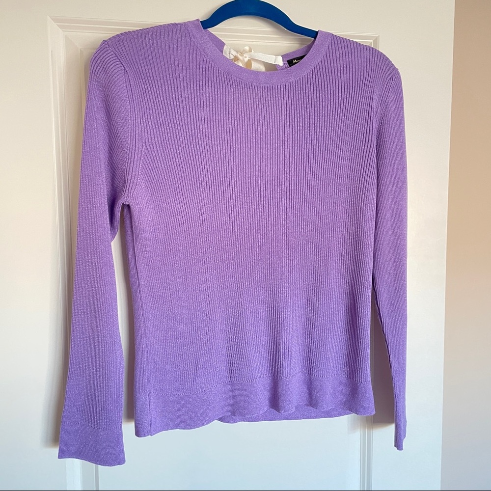 Massimo Dutti Metallic Open Back Ribbed Sweater
